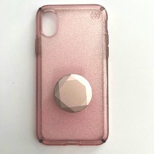 Speck pink glitter iPhone X case